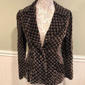 Vintage Velvet Suit with High Waist Pallazo Pants